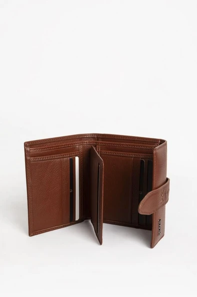 Grande Hakiki Deri Kadın Cüzdan Taba 2633 - Resim 4