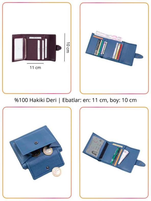 Grande Hakiki Deri Kadın Cüzdan Taba 2633 ürün görseli 1