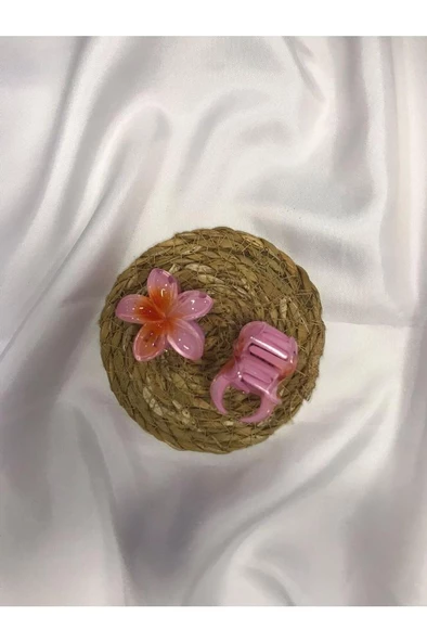 2'li Küçük Boy Lotus Çiçeği Mandal Toka 4.5 Cm - 10