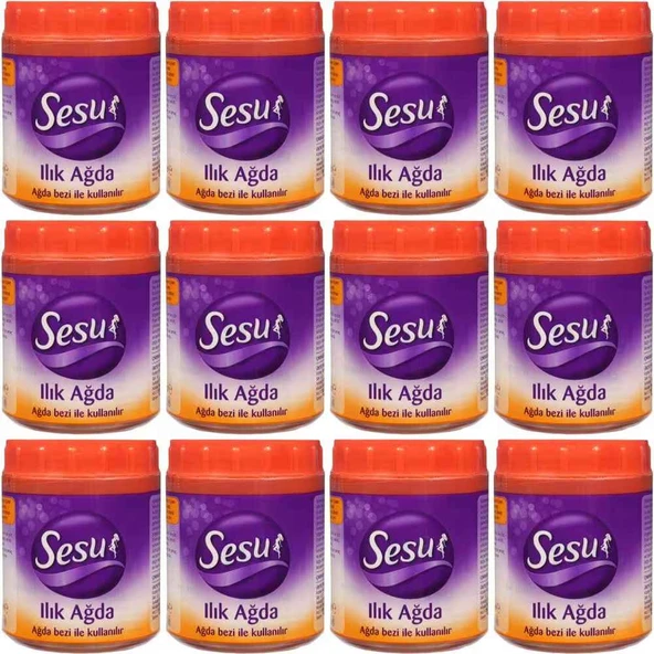 Sesu Ilık Ağda Tüm Ciltlere 250 gr 12 Adet Yeni Ambalaj