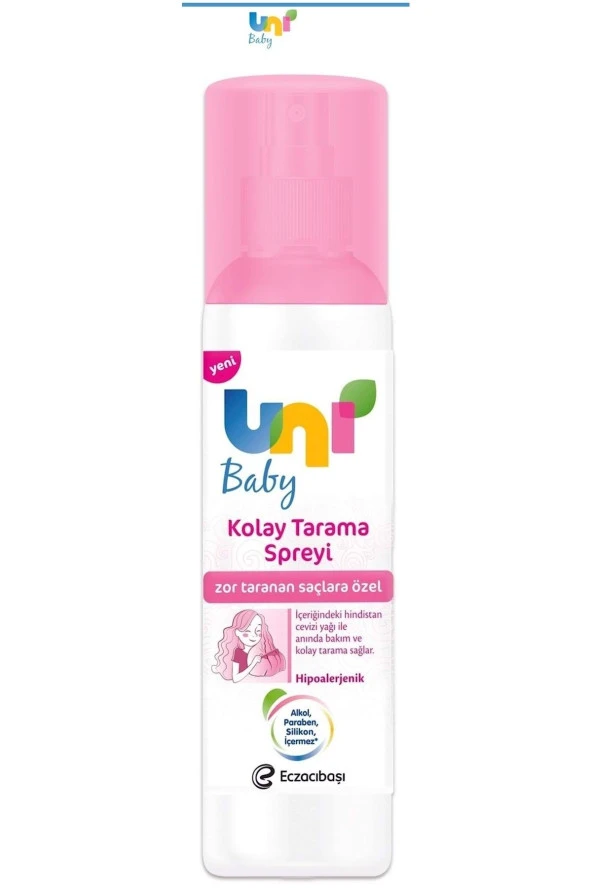 Uni Baby Kolay Saç Tarama Spreyi 200 ml Zor Taranan Saçlara Özel 6 Adet - 2