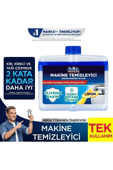 Bulaşık Makinesi Temizleyici Sıvı 250 ml Limon