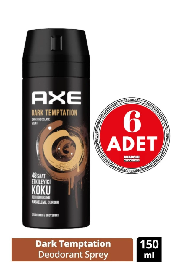 Axe Dark Temptation Erkek Sprey Deo 150 ml 6 Adet