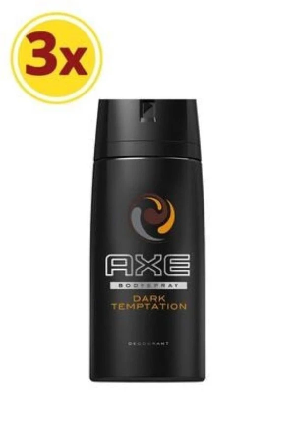 Axe Dark Temptation Erkek Deo Sprey 150ml 3Adet