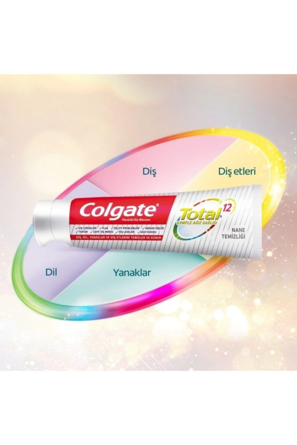 Colgate Total Gelişmiş Beyazlık Diş Macunu  75 ml 4 Adet - 2