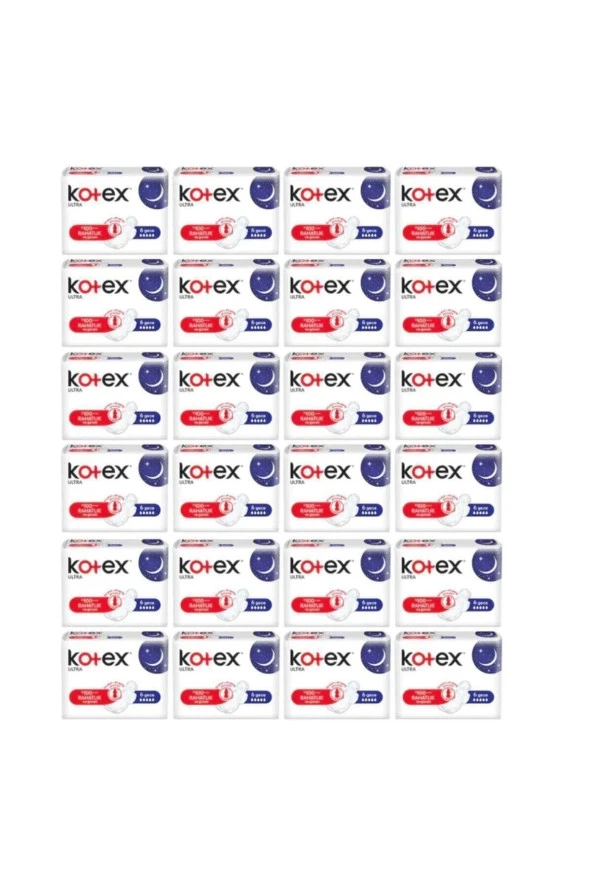 Kotex Ultra Gece Hijyenik Ped  6'lı 24 Paket