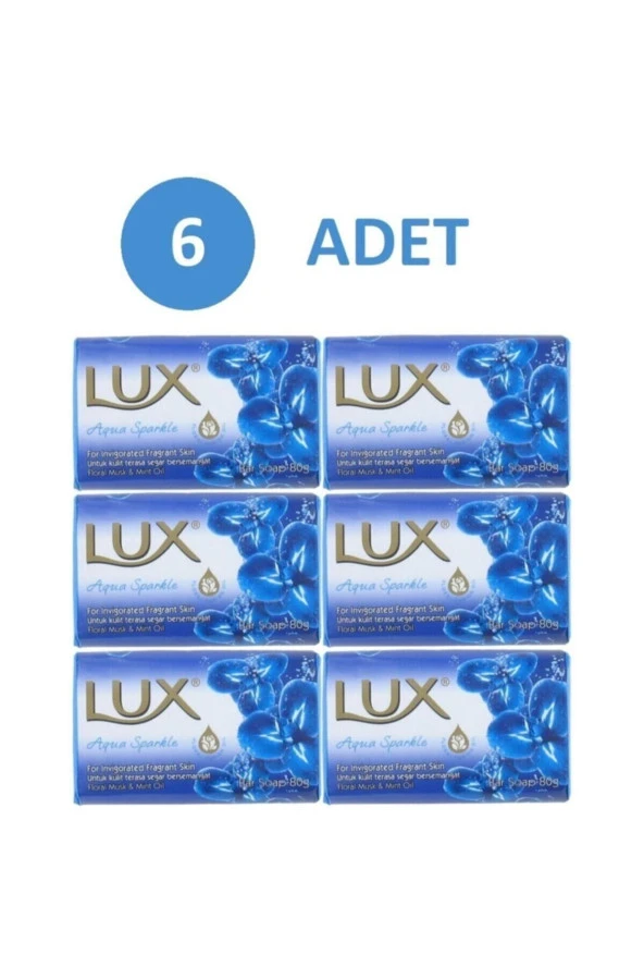 Lüx El Yüz Vücut Sabun Aqua Sparkle Floral Musk 80 gr 6 Adet