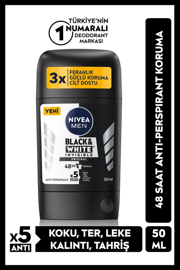 Nivea Stick Deo Men Black & White Original  50 ml
