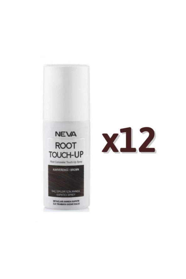 Neva Root Touch-up Kahverengi Rütuş Sprey Boya 75Ml (12 Adet)