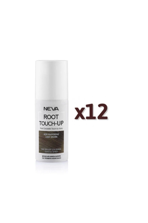 Neva Root Touch Up Kapatıcı Sprey 75 Ml Açık Kahve 12 Adet ürün görseli