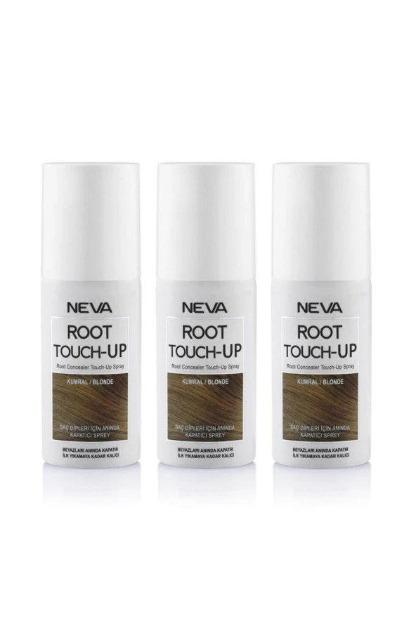 Neva Root Touch-Up Kapatıcı Sprey Kumral 25 KULLANIM 75 ml 3 Adet