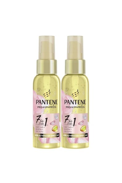 Pantene 7 si 1 Arada Ağırlaştırmayan Biotinli Hint Yağı, 200ml (100ml x 2) - Resim 2