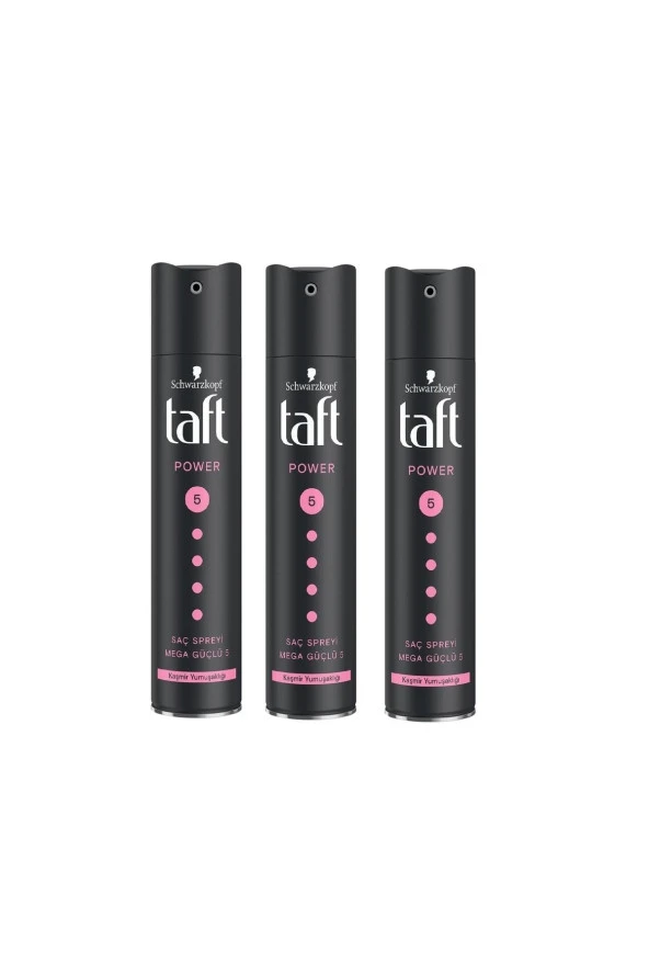 Taft Power Kaşmir Saç Spreyi 250 ml 3 Adet