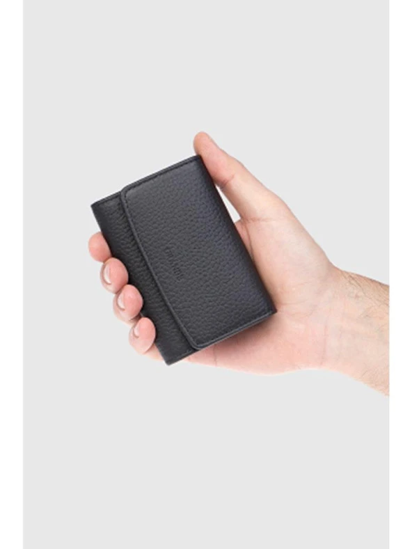 Grande Hakiki Deri Kartlık Siyah 841 - Resim 5