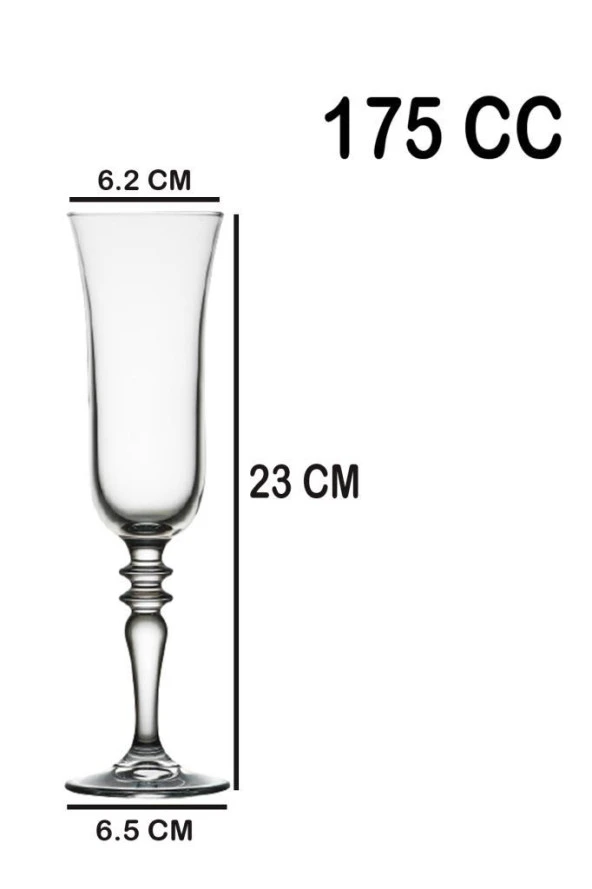 440587 Symphony 6lı Cam Ayaklı 175cc Kahve Yanı Bardak Kadeh Takımı - 2