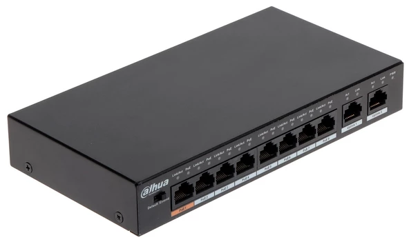 Dahua PFS3010-8ET-96-V2 8 Port X10/100 2GE Uplink 96W PoE Switch - Resim 5
