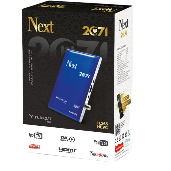 Next 2071 IPTV HEVC H.265 çanaklı çanaksız Mini HD Uydu Alıcısı