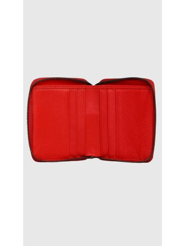 Grande Hakiki Deri Erkek Cüzdan Kırmızı 739 - Resim 4