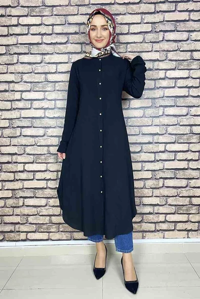 Moda Çizgi Desenli Tunik - 2