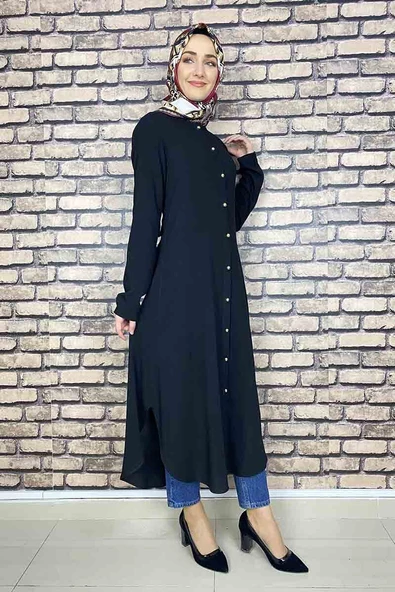Moda Çizgi Desenli Tunik - 4