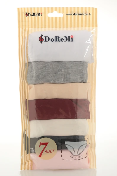 DoReMi Desenli Daily Fit 7'li Günlük Rahat Kalıp Kadın Külot - 11
