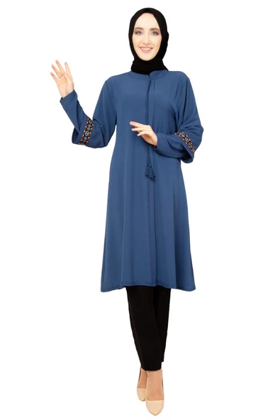 Moda Çizgi Desenli Tunik - 3
