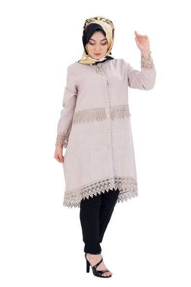 Moda Çizgi Desenli Tunik - 2