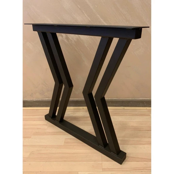 Metal Siyah Masa Ayağı Dekoratif Masa Ayakları Ofis Masası Ayağı - Resim 3