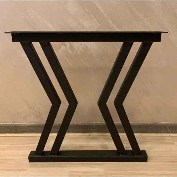 Metal Siyah Masa Ayağı Dekoratif Masa Ayakları Ofis Masası Ayağı - Resim 4