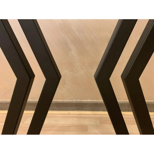 Metal Siyah Masa Ayağı Dekoratif Masa Ayakları Ofis Masası Ayağı - Resim 5