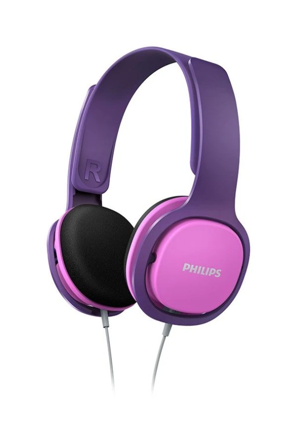 Philips SHK2000PK Kablolu Kulak Üstü Çocuk Kulaklığı Pembe/Mor