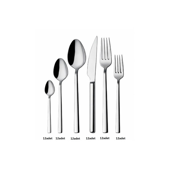 Emsan Sade Çubuk Model 72 Parça 12 Kişilik Kutulu Çatal Kaşık Bıçak Takımı