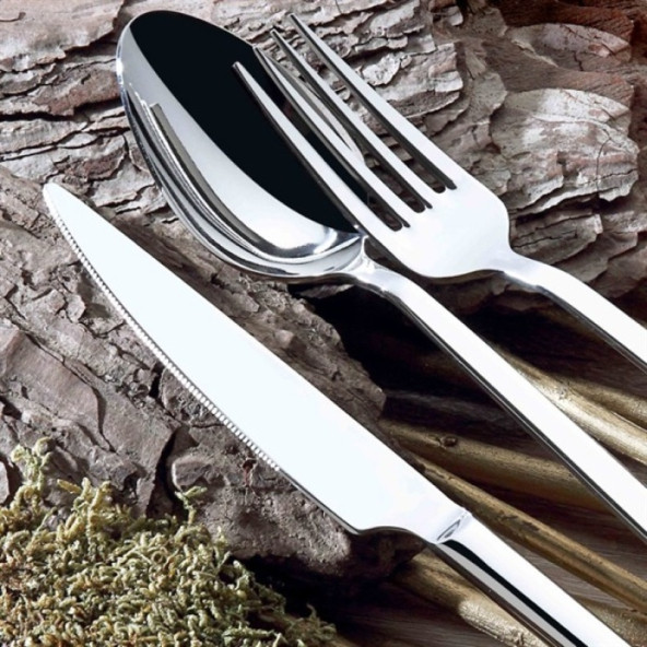 Emsan Sade Çubuk Model 72 Parça 12 Kişilik Kutulu Çatal Kaşık Bıçak Takımı - 5