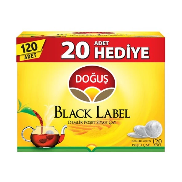 Doğuş Black Label Demlik Çay 120 Adet 6 Paket