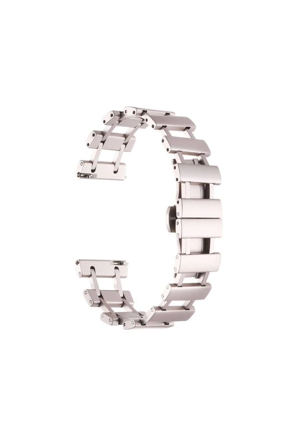 Galaxy Watch Uyumlu Fuchsia  46mm DNKR-05 22mm Metal Kordon - Resim 11