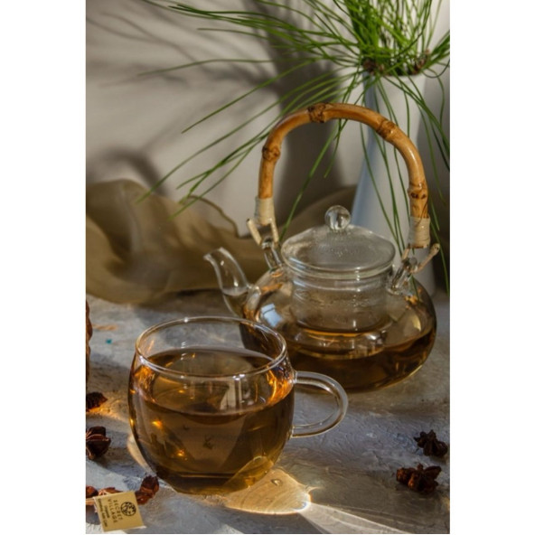 Paçi Bambu Saplı Isıya Dayanıklı Mini Cam Demlik 400ml - 2