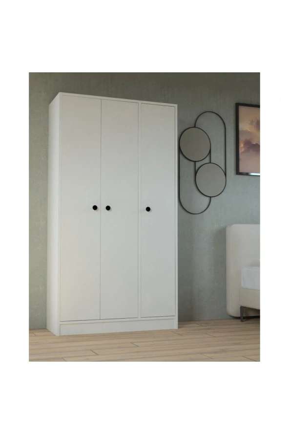 Mobilique 3Kapaklı Karaca Raflı Dolap - 4