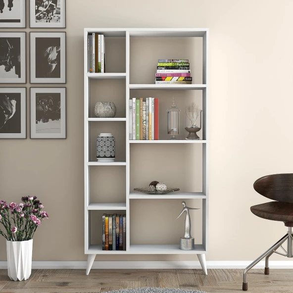 Tiamob Ardem  Kitaplık- Beyaz - 1