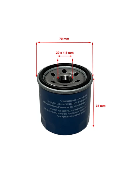 Kia Clarus (1.8, 2.0) 1996-2000 Yağ Filtresi - Resim 2