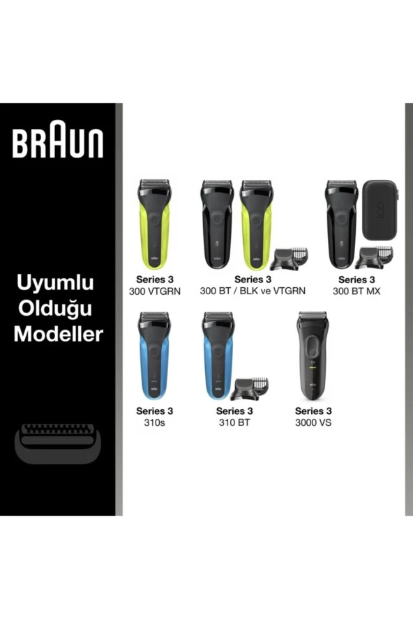 Braun 3 Serisi 21B Tıraş Makinesi Yedek Başlığı - 2