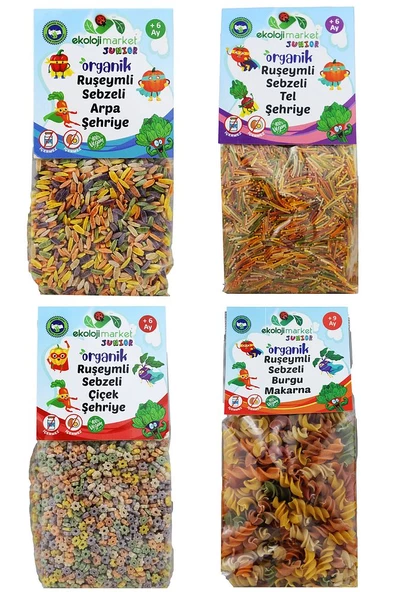 Organik Ruşeymli Sebzeli Makarna ve Şehriye Paketi (Süt Ve Yumurta İçermez)