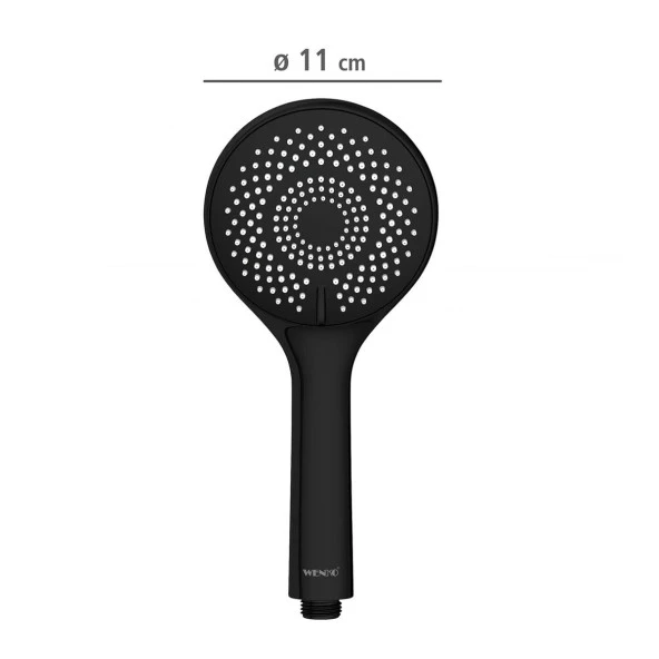 Wenko Duş Başlığı 3 Fonksiyonlu Siyah - Made in Germany - 3