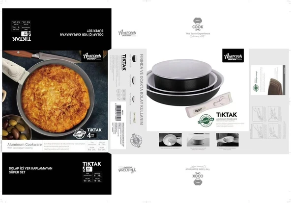 Bondy Amercook Bondy  4 Parça Pişirme Seti - 6