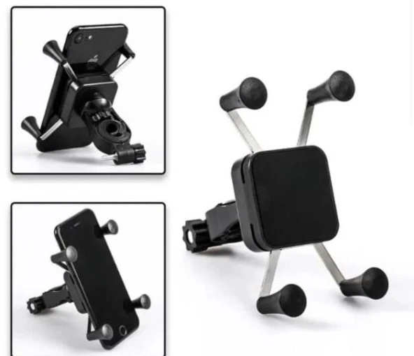 Xbyc 2084-2 360 Derece Dönebilen Bisiklet Ahtapot Telefon Tutucu Siyah - 4