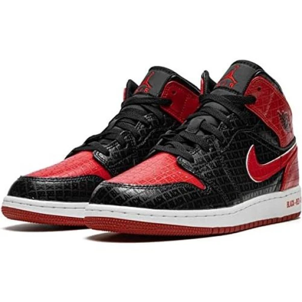 Nike Jordan 1 Mid Bred Text (Gs) - DM9650-001 Spor Ayakkabı - 2