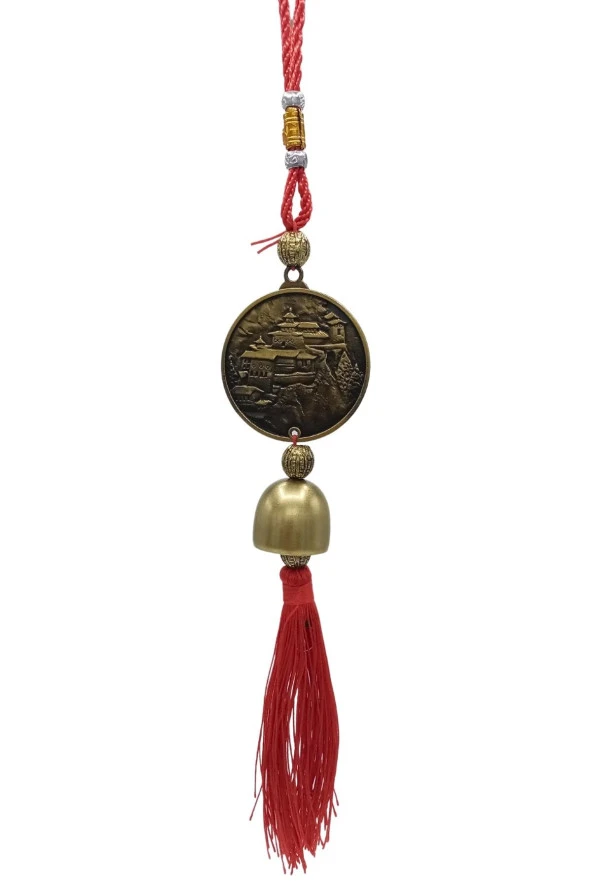 Çin Feng Shui Şans ve Bereket Metal Çan Tapınak Buda 30 cm - Resim 7