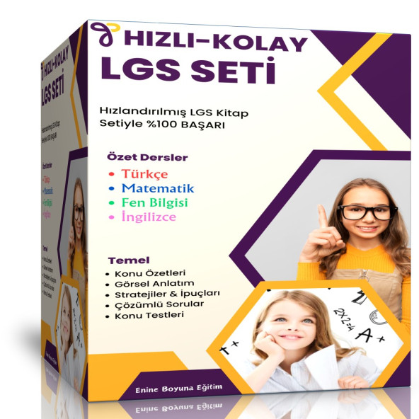 Hızlı-KOLAY LGS Seti (4 SÜPER ÖZET Kitap)