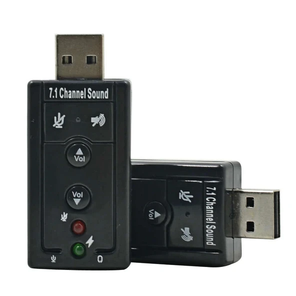 7.1 USB Ses Kartı Virtual Sound 3D - Win 7 Win 8 Win 10 PC Laptop