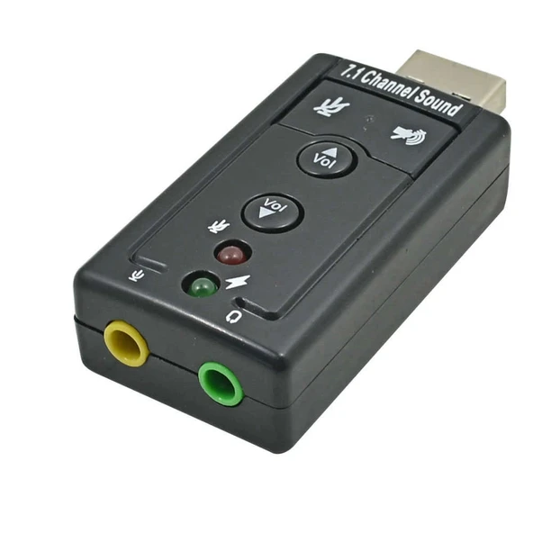 7.1 USB Ses Kartı Virtual Sound 3D - Win 7 Win 8 Win 10 PC Laptop - 4
