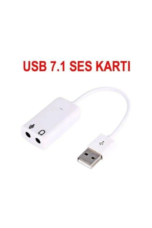 Harici Usb Ses Kartı 7+1 5HV2 3D Sound Bilgisayar Laptop External Sound Card